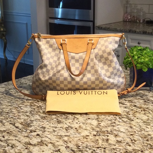 Louis Vuitton Damien Azure Siracusa, Canvas, Hobo - Picture 1 of 4